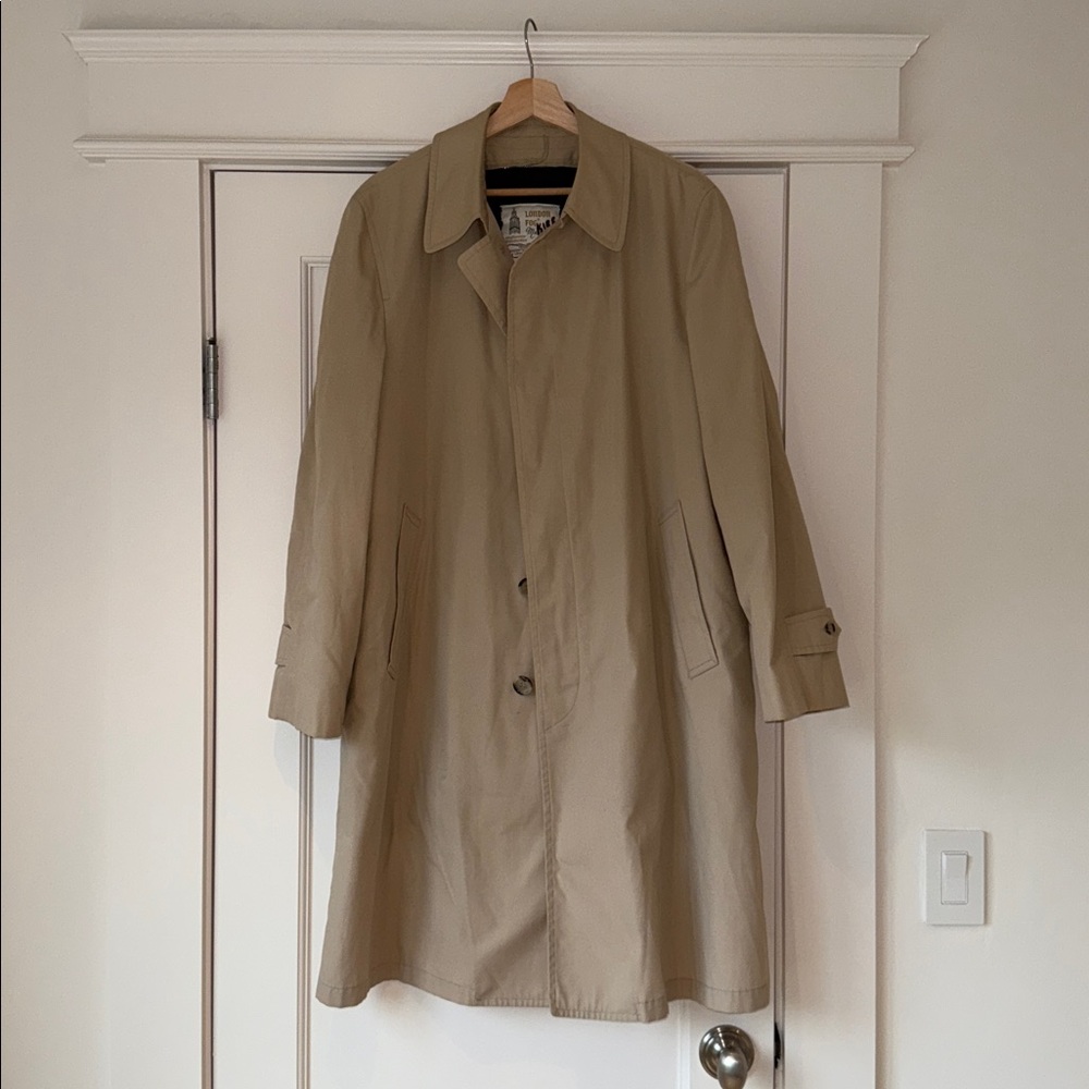 London Fog Beige Trench Coat | Size 42